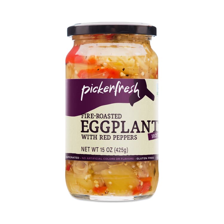 Pickerfresh Fire-Roasted Eggplant With Red Peppers, Hot