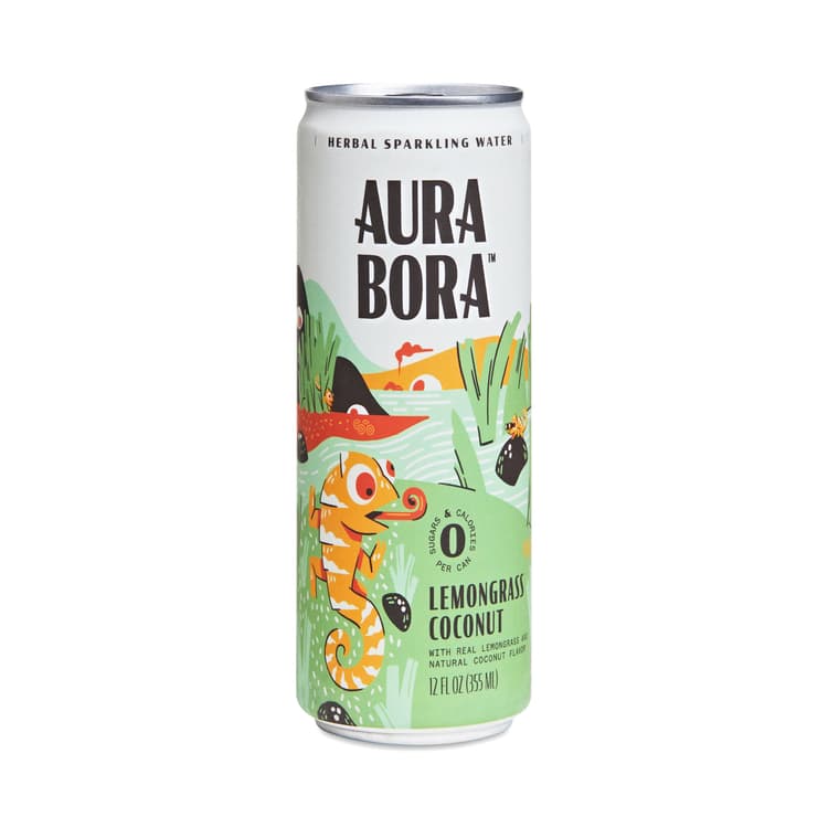Aura Bora Sparkling Water, Lemongrass Coconut