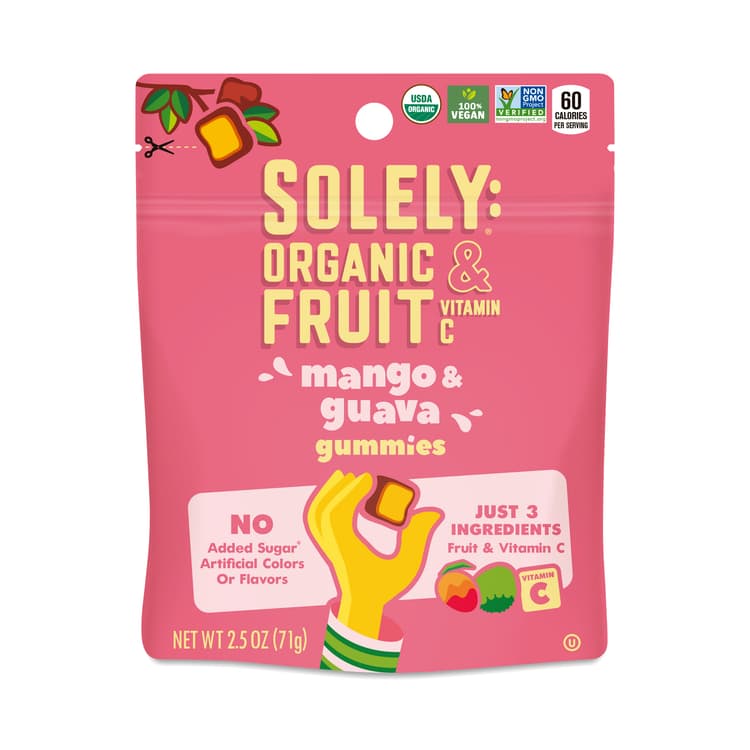 Solely Organic Fruit Gummies, Mango & Guava