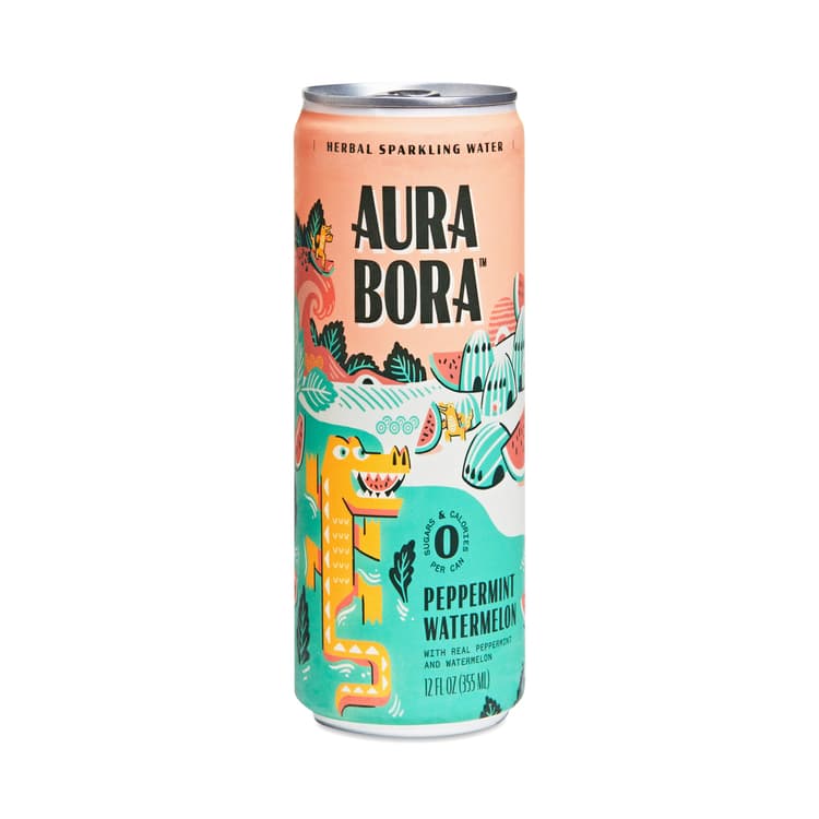 Aura Bora Peppermint Watermelon Sparkling Water