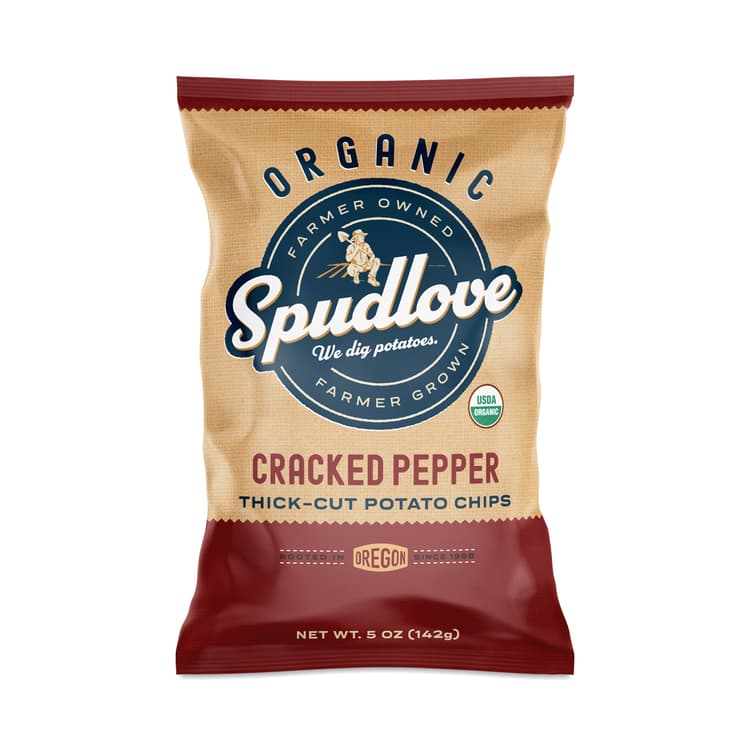 Organic Thick-Cut Potato Chips, Cracked Pepper