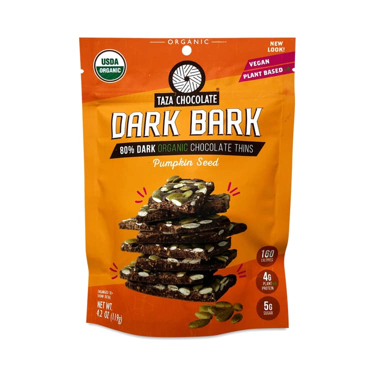 Taza Chocolate Organic Pumpkin Seed Dark Bark