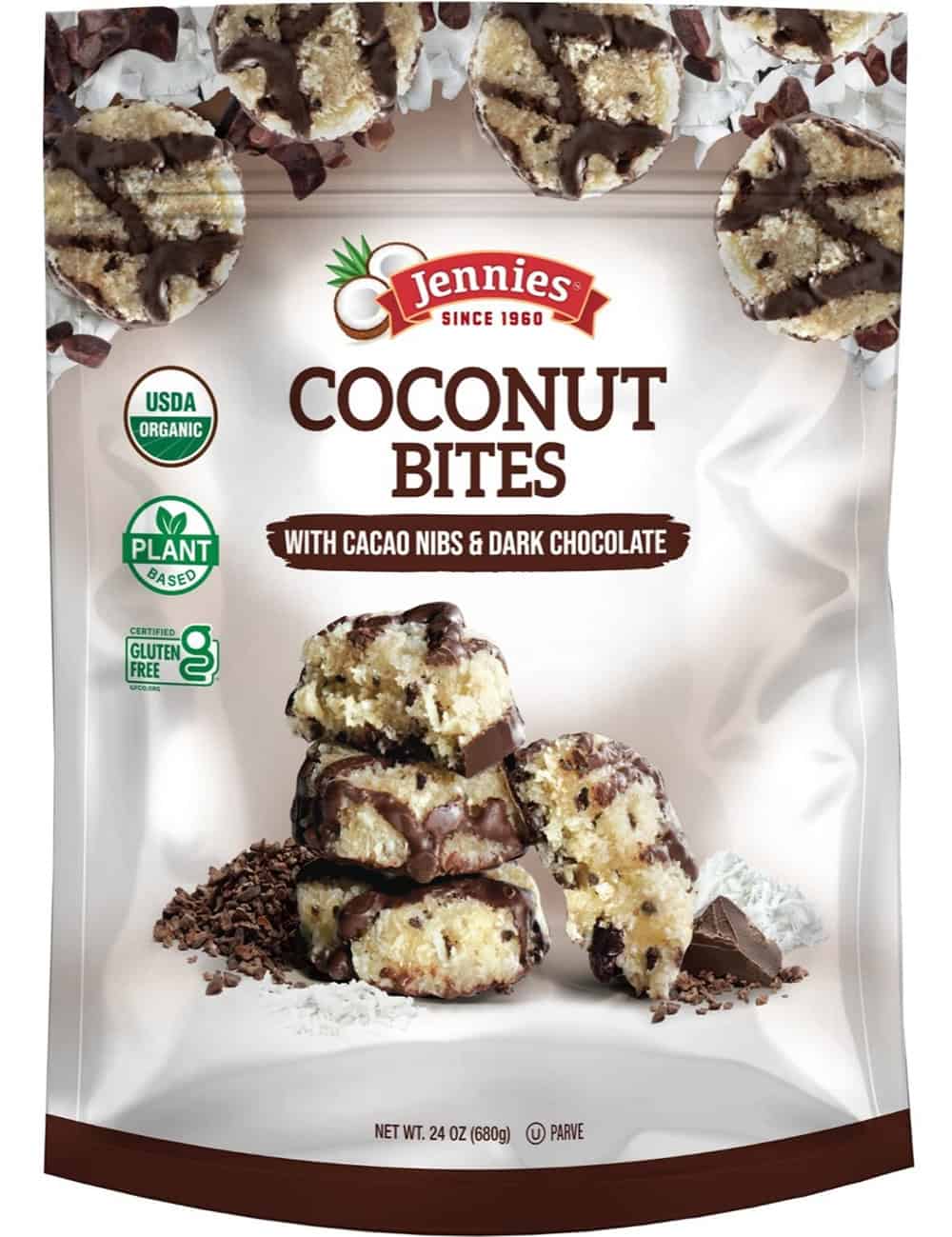 Jennie'S Coconut Bites With Cacao Nibs & Dark Chocolate