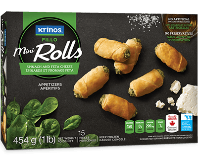 Krinos Fillo Mini Rolls Spinach And Feta Cheese