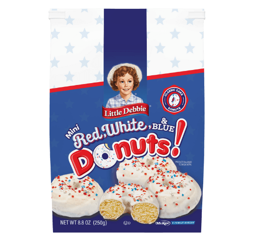 Little Debbie Mini Red, White & Blue Donuts!