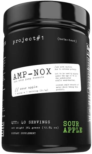 Project #1 Amp-Nox Sour Apple Flavor Non Stim Pump Formula