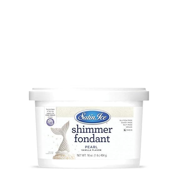 Satin Ice Shimmer Fondant Pearl Vanilla Flavor