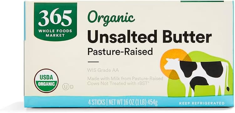 365 By Whole Foods Market Organic Unsalted Butter Pasture-Raised