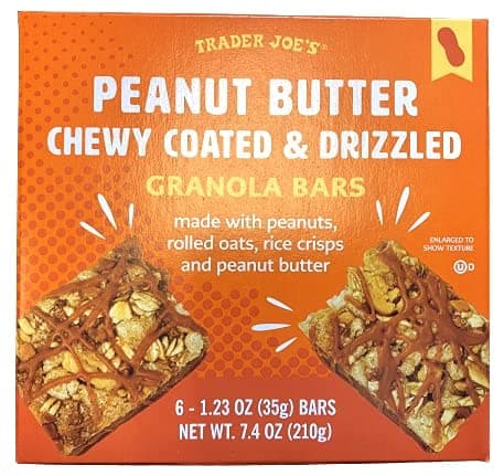 Trader Joe'S Peanut Butter Chewy Coated & Drizzled Granola Bars