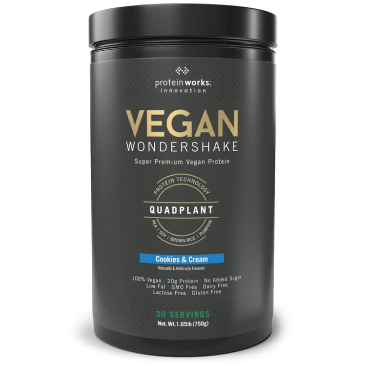 Protein Works: Innovation Vegan Wondershake Quadplant Choc Peanut Cookie