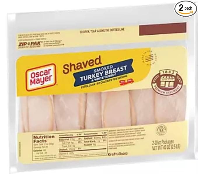 Oscar Mayer Shaved Smoked Turkey Breast & White Turkey