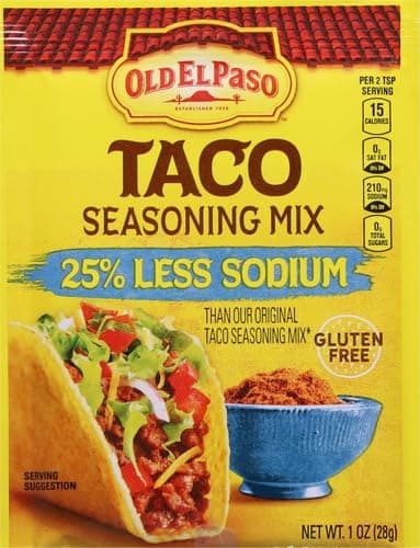 Is it GERD Friendly? Old El Paso Seasoning Mix Taco Low Salt