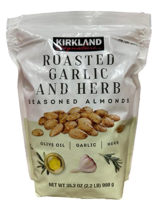 Kirkland Signature Roasted Garlic And Herb Seasoned Almonds