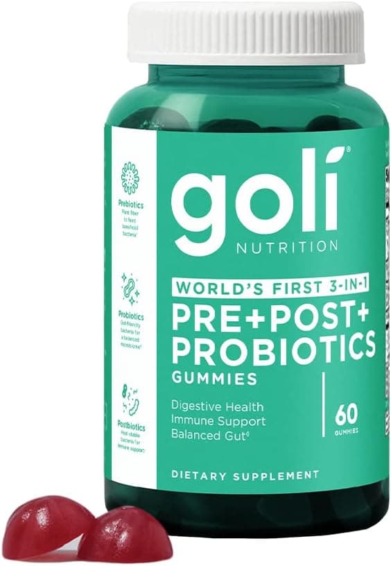 Goli Nutrition World'S First 3-In-1 Pre+Post+Probiotics Gummies