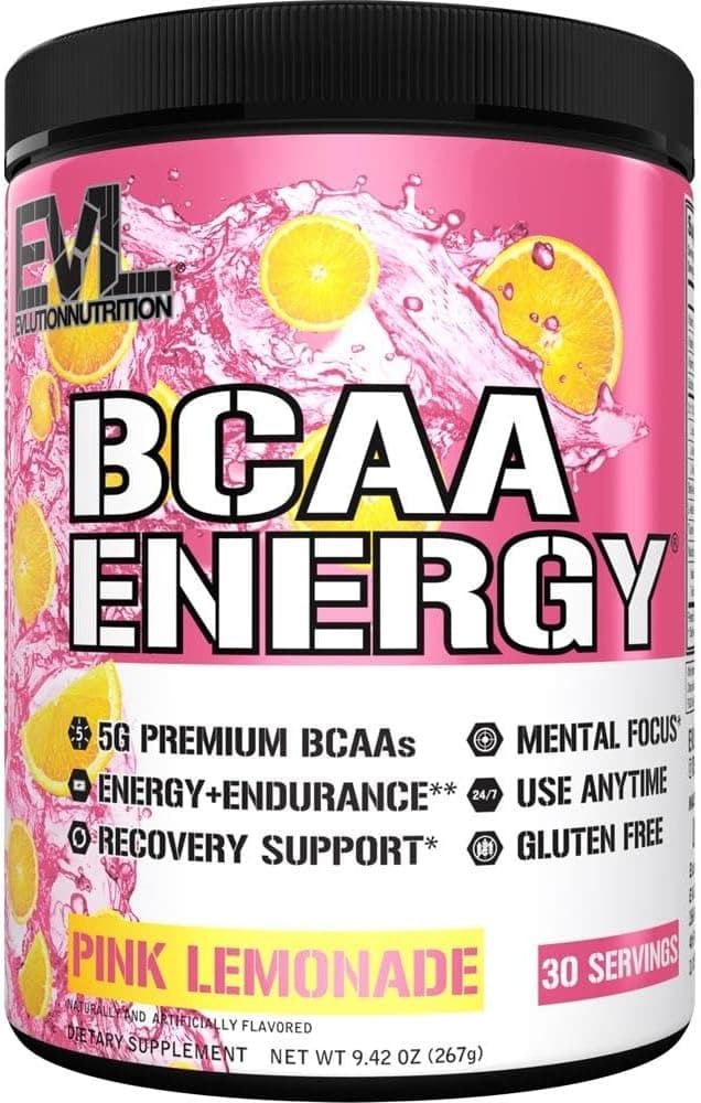 Evlution Nutrition Bcaa Energy Pink Lemonade Dietary Supplement
