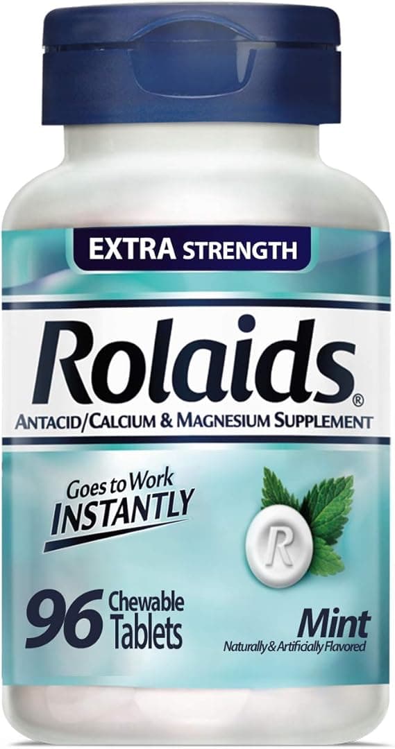 Rolaids Extra Strength Mint Antacid/Calcium & Magnesium Supplement Chewable