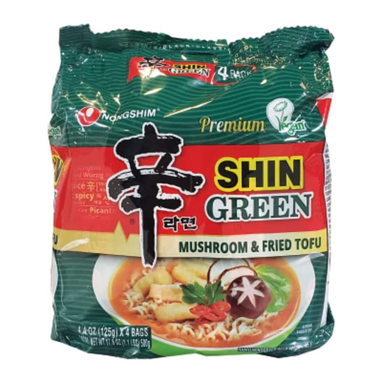 Nongshim Shin Green Mushroom & Fried Tofu Ramen Noodles