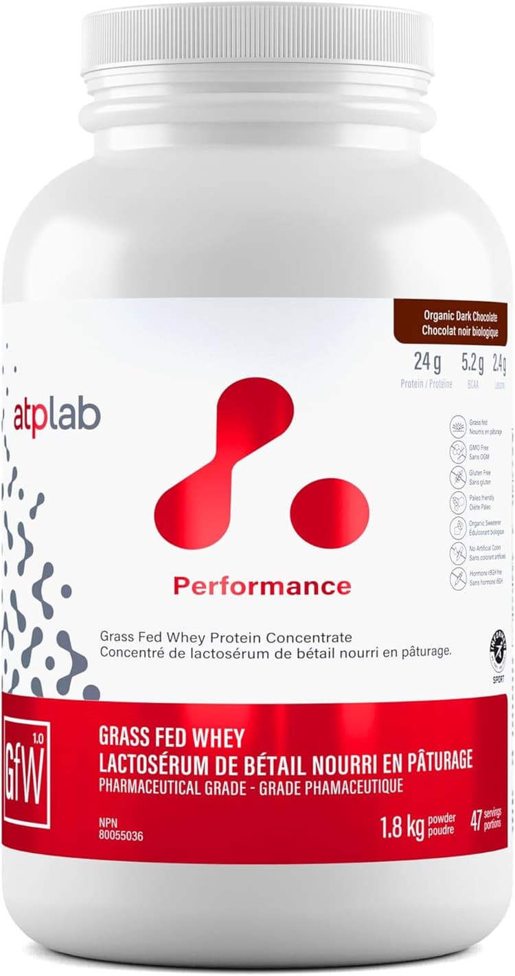 Atp Lab Organic Dark Chocolate Flavor Grass Fed Whey Protein Concentrate 1.8 Kg