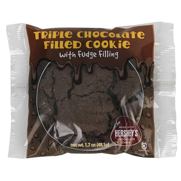 Rich'S Triple Chocolate Filled Cookie With Fudge Filling Made With Hershey'S Chocolate Chips