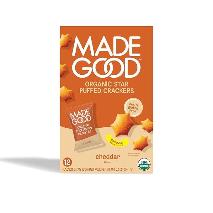 Madegood Cheddar Star Puffed Crackers