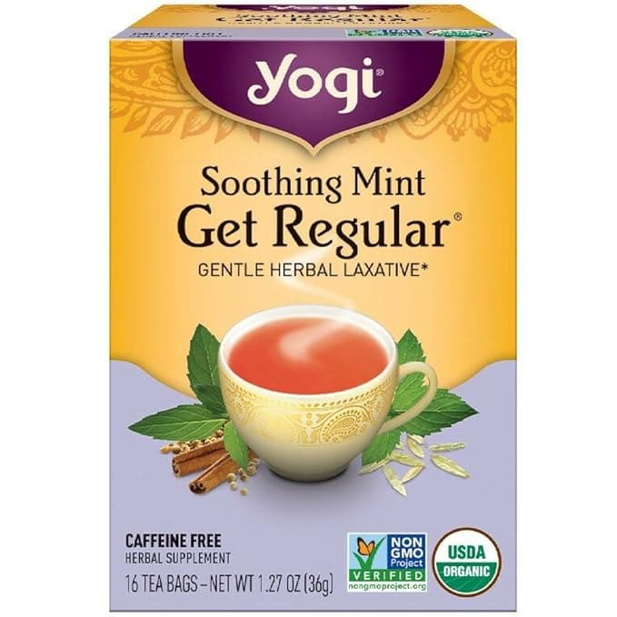 Yogi Soothing Mint Get Regular Gentle Herbal Laxative Herbal Supplement