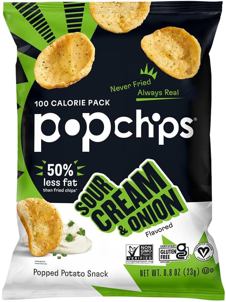Popchips Popped Potato Snack, Original, Sour Cream & Onion Flavored