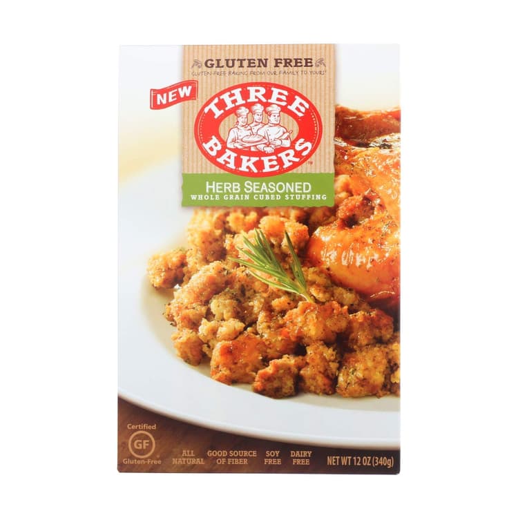 Three Bakers Herb Seasoned Whole Grain Cubed Stuffing Gluten Free