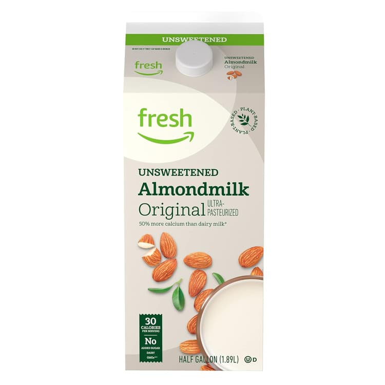 Fresh Original Unsweetened Almondmilk, Half Gallon
