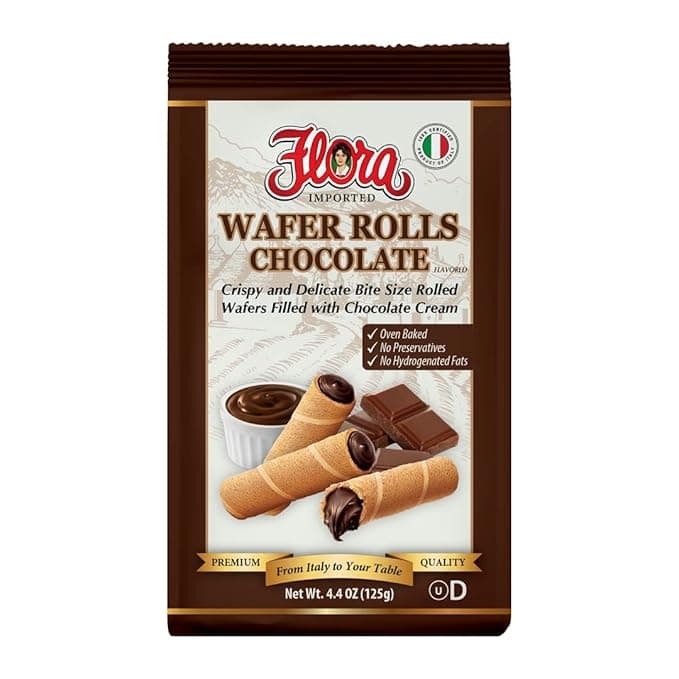 Flora Imported Wafer Rolls Chocolate