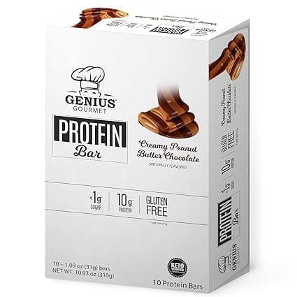 Genius Gourmet Creamy Peanut Butter Chocolate Protein Bar