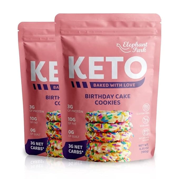 Elephant Park Keto Birthday Cake Cookies