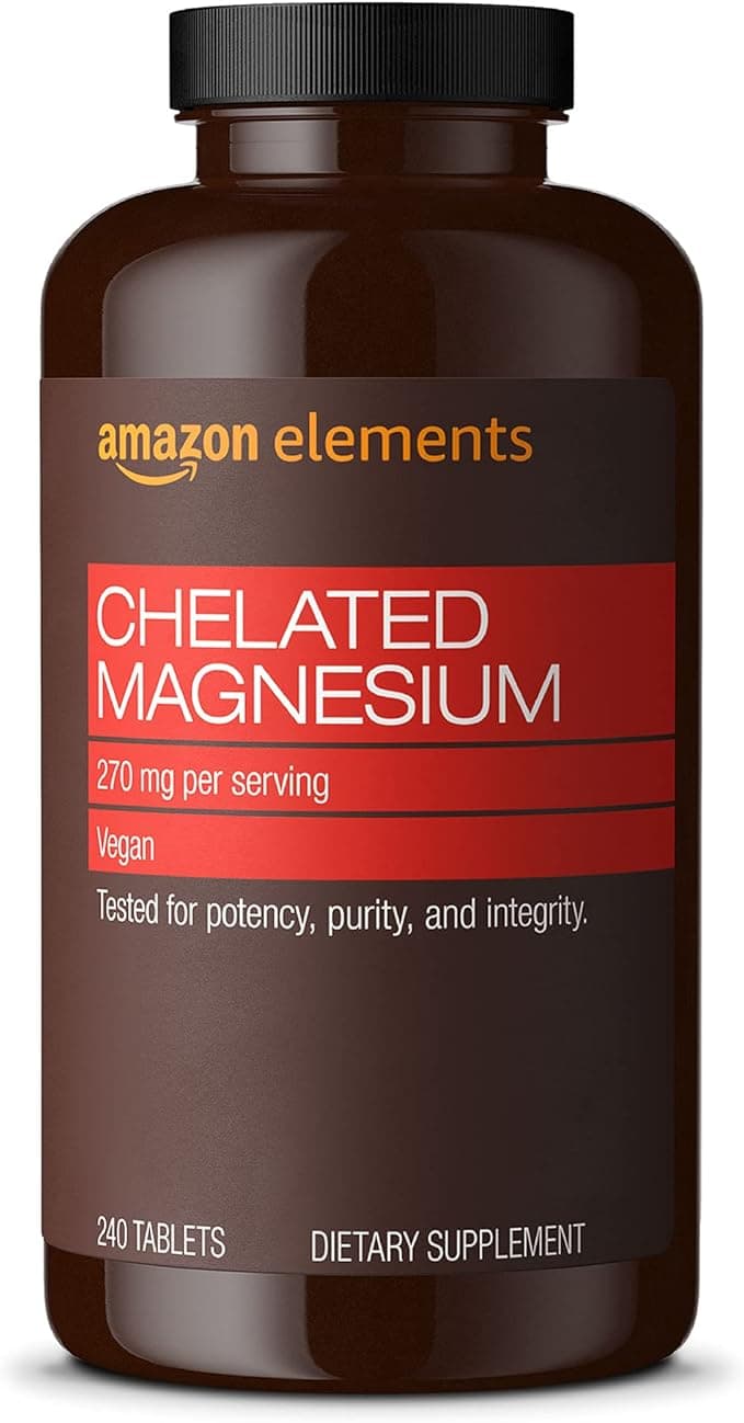 Amazon Elements Chelated Magnesium Dietary Supplement