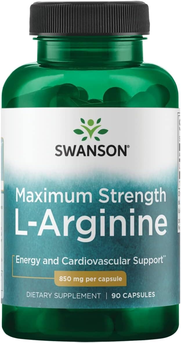 Swanson Maximum Strength L-Arginine, 90 Capsules