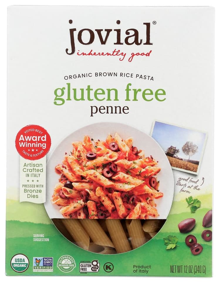 Jovial Organic Brown Rice Penne Rigate Pasta