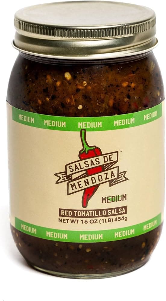 Salsas De Mendoza Medium Red Tomatillo Salsa