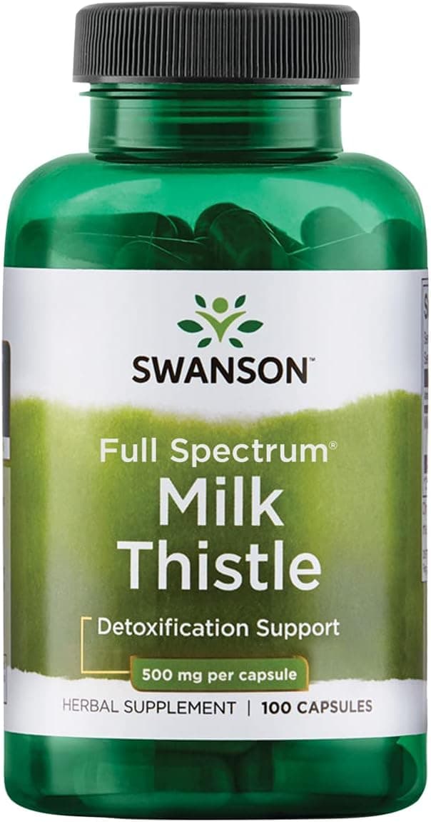 Swanson Full Spectrum Milk Thistle Detoxification Support Herbal Supplement 100 Capsules