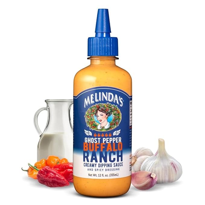 Melinda'S Ghost Pepper Buffalo Ranch Creamy Dipping Sauce And Spicy Dressing