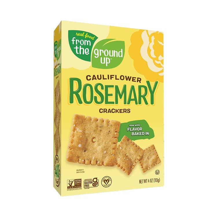From The Ground Up Cauliflower Rosemary Crackers