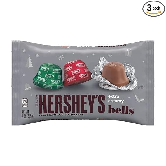 Hershey&#39;S Milk Chocolate Bells Holiday Candy Bag