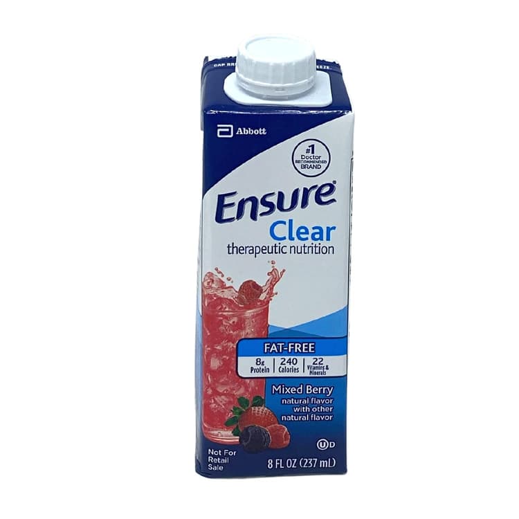 Abbott Ensure Clear Mixed Berry Flavor Therapeutic Nutrition