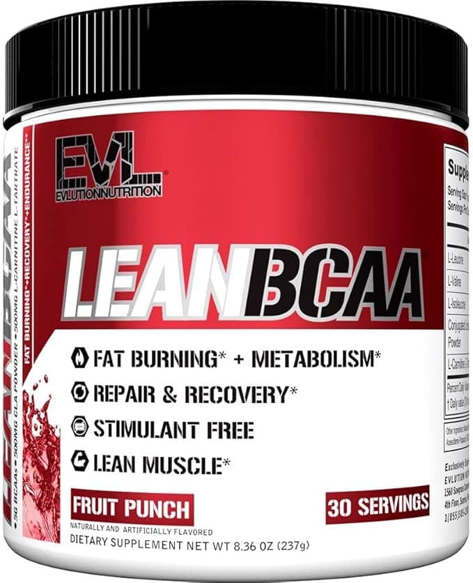 Evl Evolution Nutrition Leanbcaa Fruit Punch Dietary Supplement