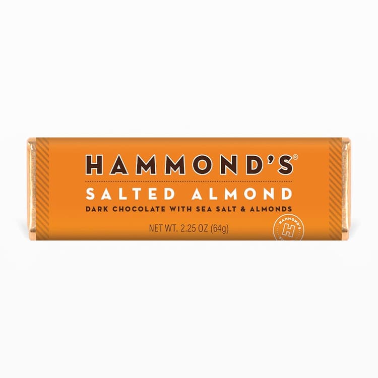 Hammond'S Salted Almond Dark Chocolate Bar