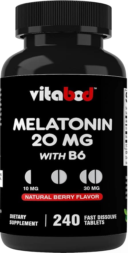 Vitabod Melatonin With B6 Natural Berry Flavor