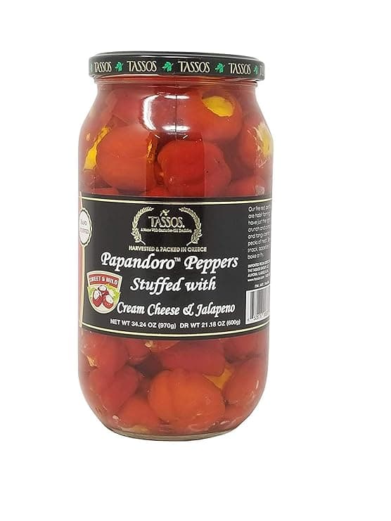 Tassos Papandoro Peppers Stuffed With Cream Cheese