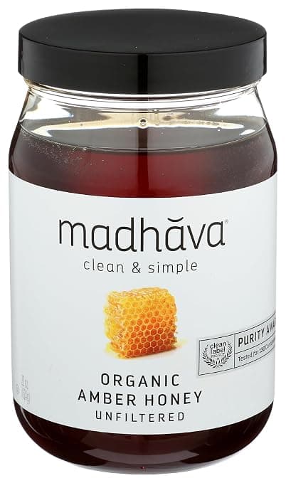 Madhava Organic Pure & Raw Amber Honey