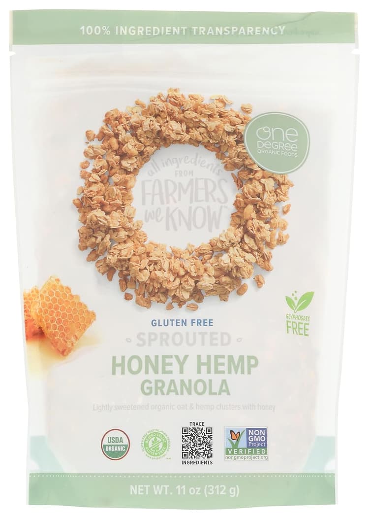 One Degree Organics Sprouted Oat Honey Hemp Granola