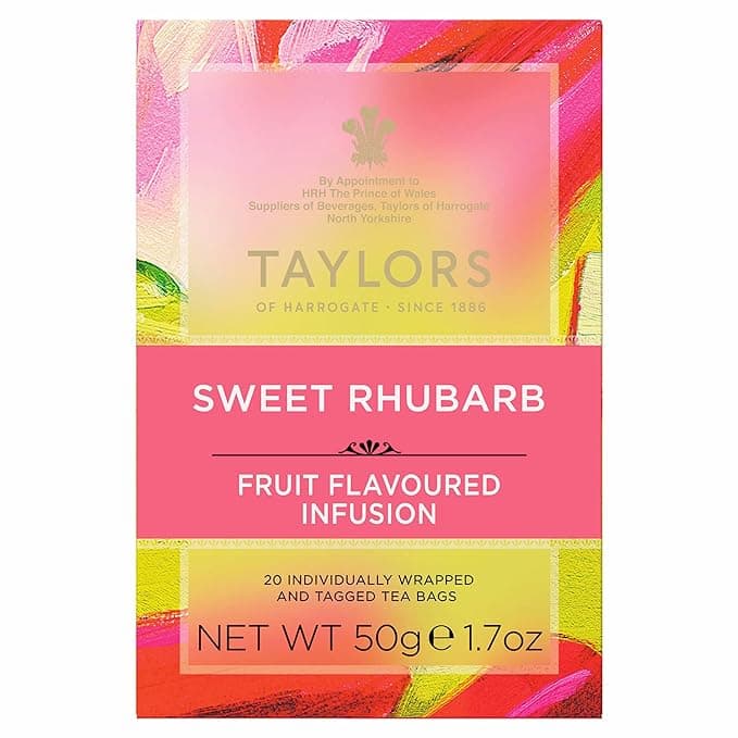 Taylors Of Harrogate Sweet Rhubarb Fruit Flavored Infusion