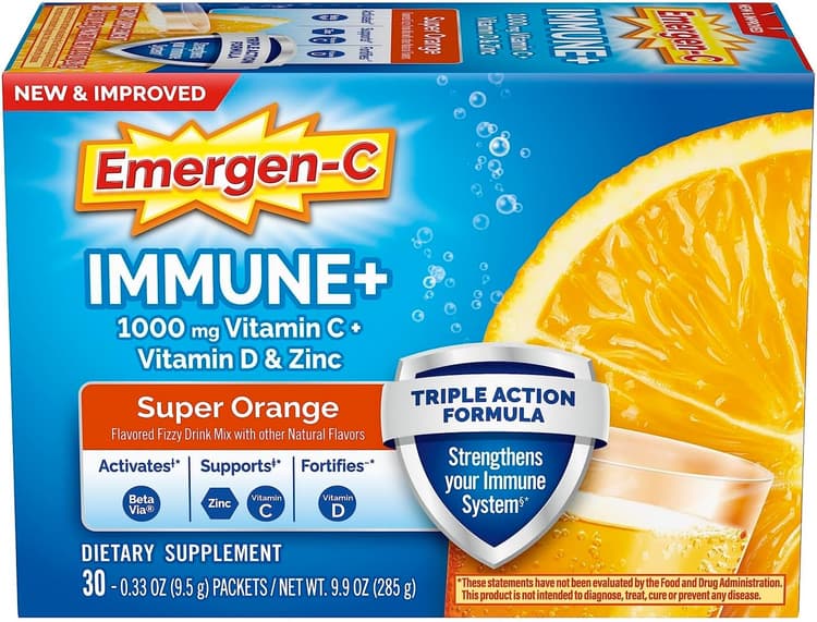Emergen-C Super Orange Immune+ Vitamin