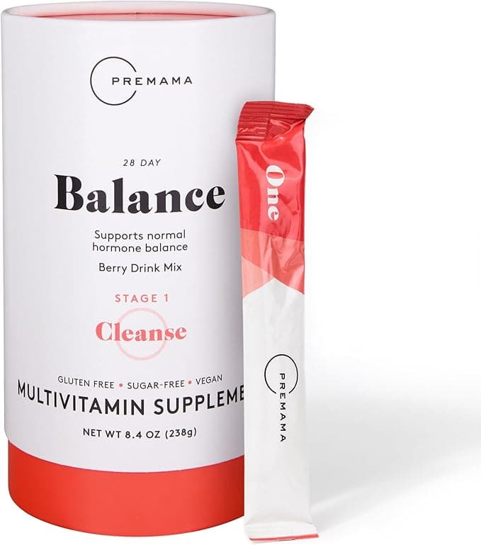 Premama 28 Day Balance Berry Drink Mix Stage 1 Cleanse Multivitamin Supplement