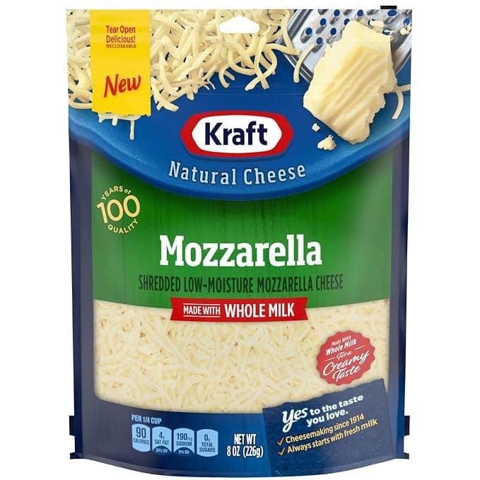 Kraft Whole Milk Shredded Mozzarella Cheese